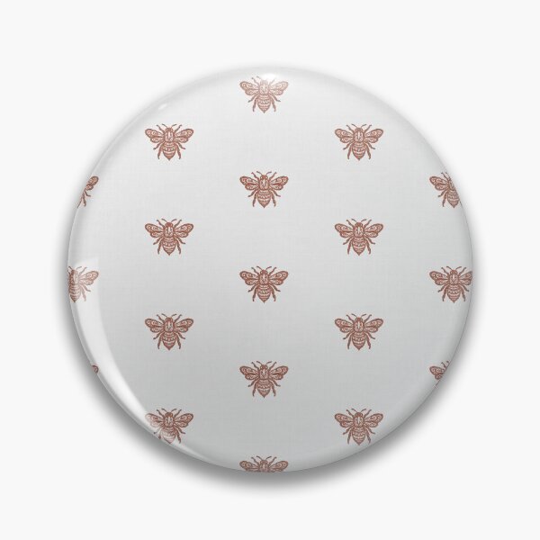 Item preview, Rustic Farmhouse Textured Ornate Flying Honey Bees In Terracotta On Ivory designed and sold by EliveraDesigns.