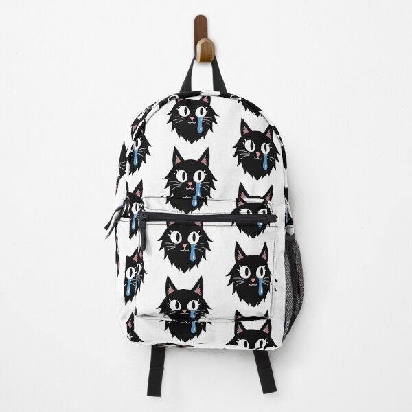 Item preview, Black kitty with tears - funny emoticon designed and sold by Prints by Mat.