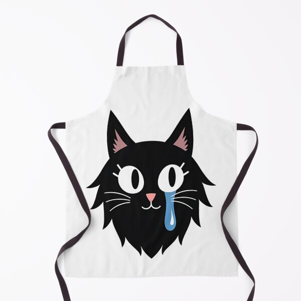Item preview, Black kitty with tears - funny emoticon designed and sold by Prints by Mat.
