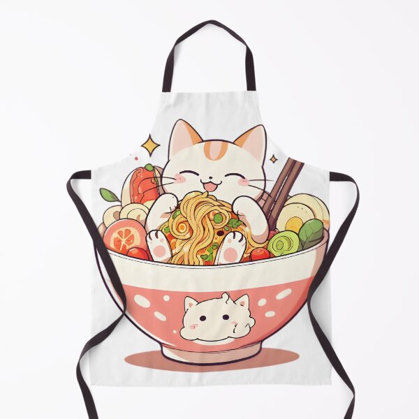 Item preview, Cat in Ramen Bowl — Cozy Kawaii Neko Sticker designed and sold by tommysworks.