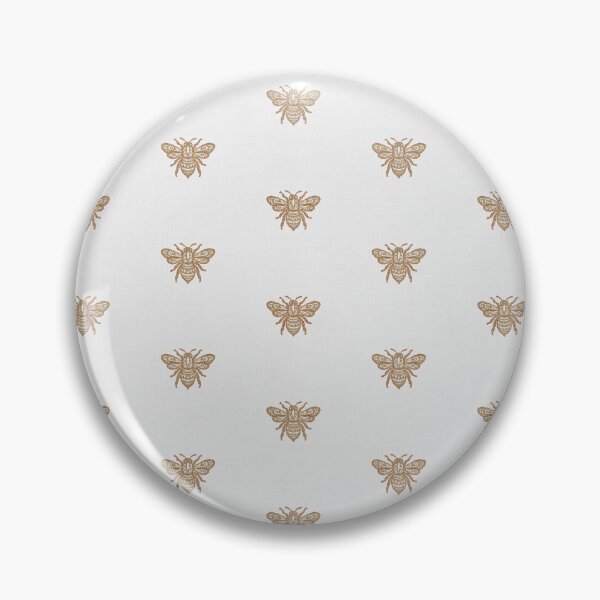 Item preview, Rustic Farmhouse Textured Ornate Flying Honey Bees In Rust Yellow On Cream designed and sold by EliveraDesigns.