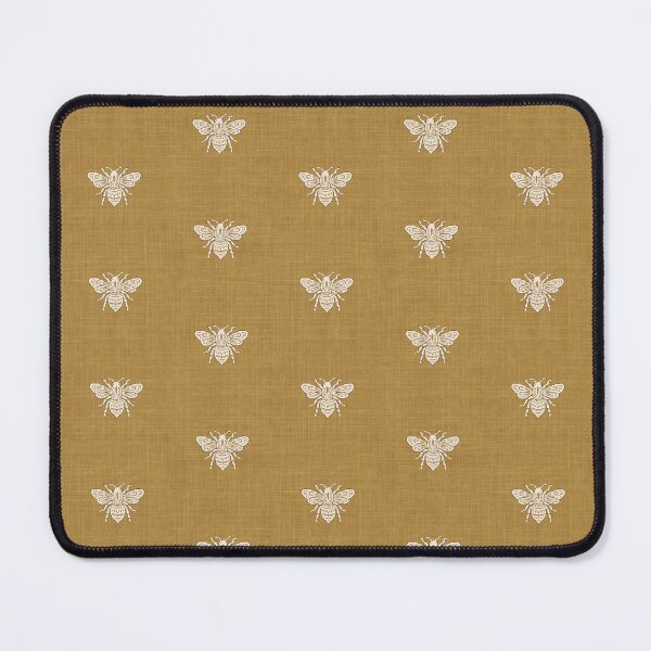 Item preview, Rustic Farmhouse Textured Ornate Flying Honey Bees In Rust Yellow And Cream designed and sold by EliveraDesigns.
