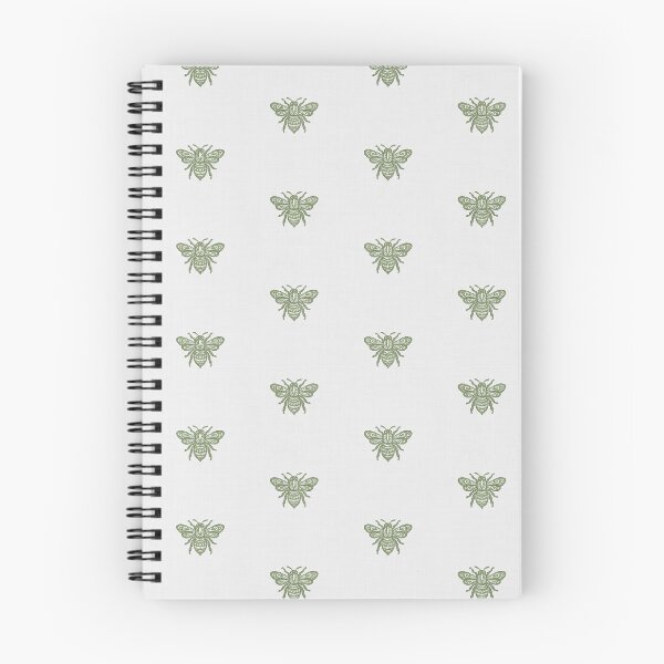 Item preview, Rustic Farmhouse Textured Ornate Flying Honey Bees In Olive Green On Cream  designed and sold by EliveraDesigns.