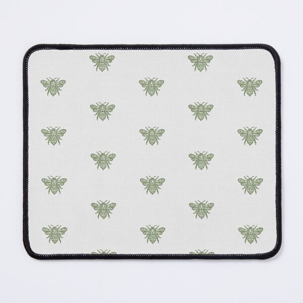 Item preview, Rustic Farmhouse Textured Ornate Flying Honey Bees In Olive Green On Cream designed and sold by EliveraDesigns.