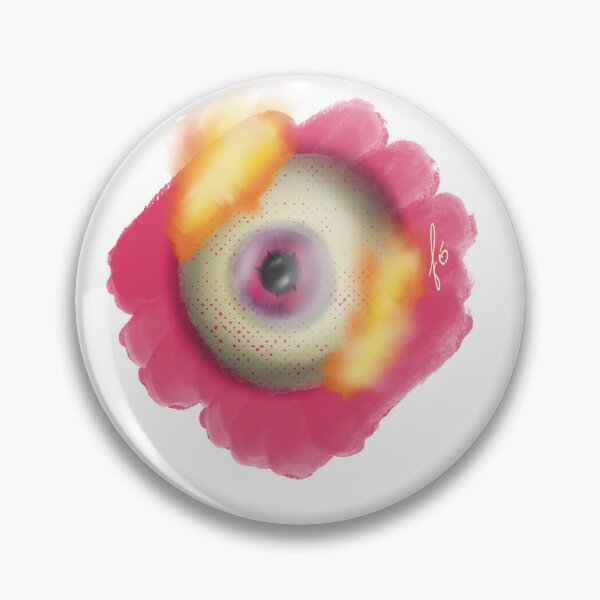 Item preview, A burning eye against a pink background designed and sold by mousse-tache.
