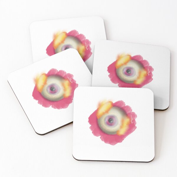 Item preview, A burning eye against a pink background designed and sold by mousse-tache.