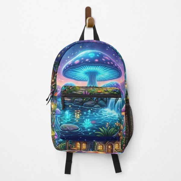 Item preview, Enchanted Mushroom Village Fantasy Landscape designed and sold by FashioonTrends.