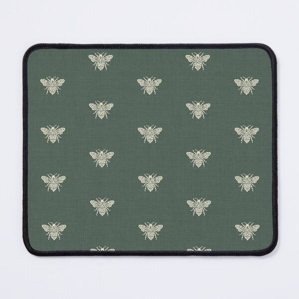 Item preview, Rustic Farmhouse Textured Ornate Flying Honey Bees In Olive Green And Cream designed and sold by EliveraDesigns.