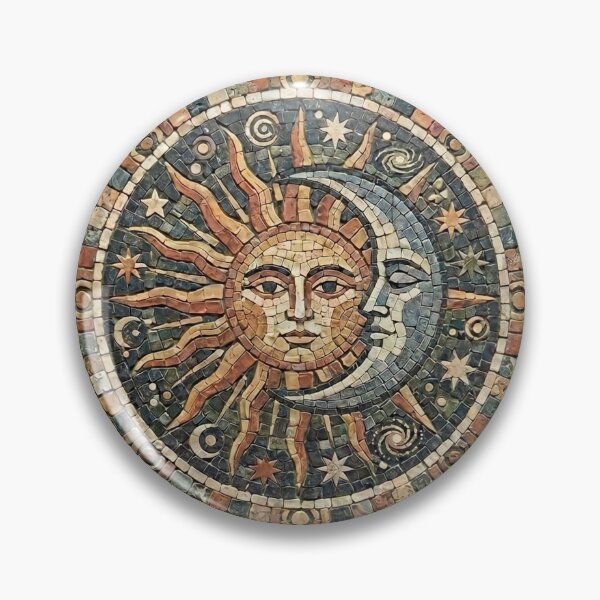 Item preview, Celestial Mosaic Moon & Sun  designed and sold by Dudek Originals.