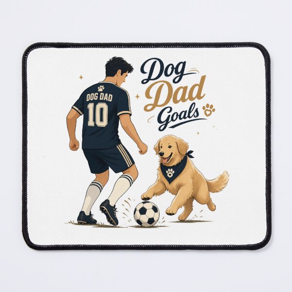 Item preview, Soccer Golden Retriever Dog Dad Goals Kawaii T-Shirt Sticker designed and sold by Ashley critters.