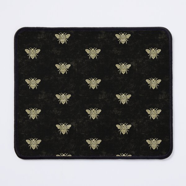 Item preview, Rustic Farmhouse Textured Ornate Flying Honey Bees In Gold On Charcoal  designed and sold by EliveraDesigns.