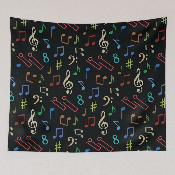 Item preview, Colorful Music Notes Seamless Pattern designed and sold by Creative Owlet.