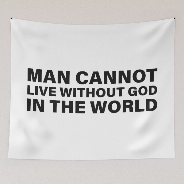 Item preview, Man Cannot Live Without God in the World — The Odyssey Quote (White Version) designed and sold by LiteraryRelics.