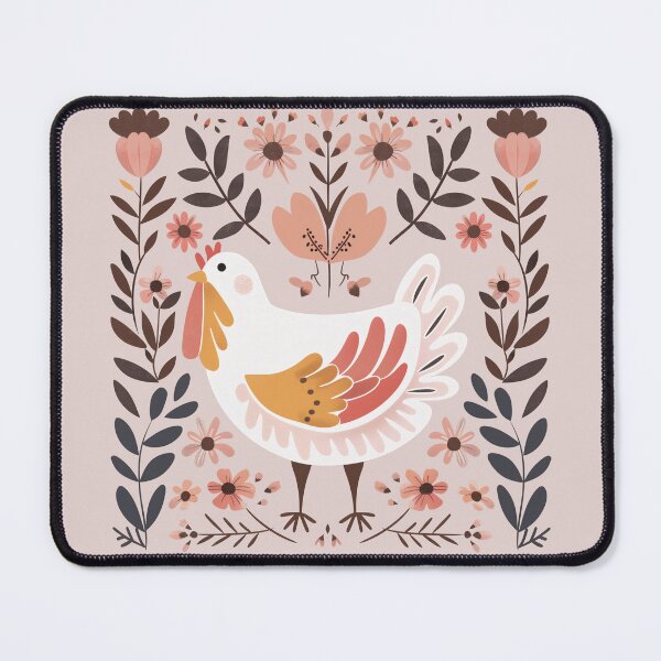 Item preview, Scandinavian Folk Art, Floral Chicken designed and sold by xiao xuans.