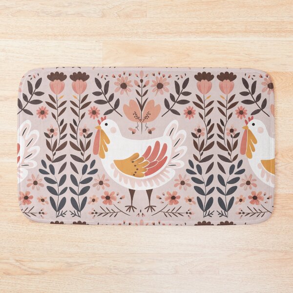Item preview, Scandinavian Folk Art, Floral Chicken designed and sold by xiao xuans.