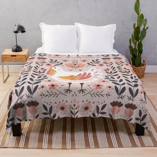 Item preview, Scandinavian Folk Art, Floral Chicken designed and sold by xiao xuans.