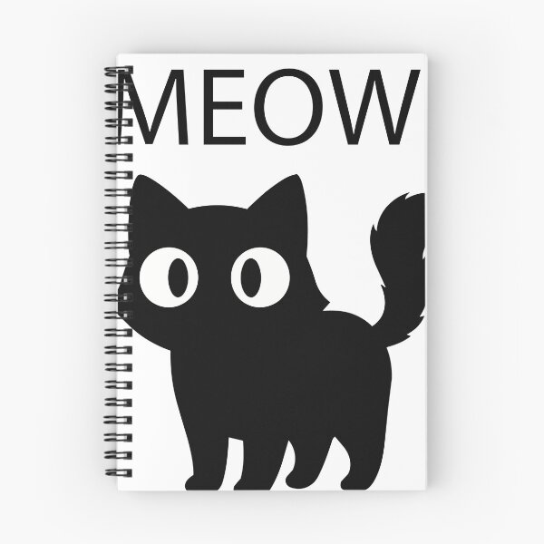 Item preview, Minimalist Feline Line Art Poster - White Contrast Kitty Outline - Meow Typography Graphic Wall Decor designed and sold by BestChoiceService.