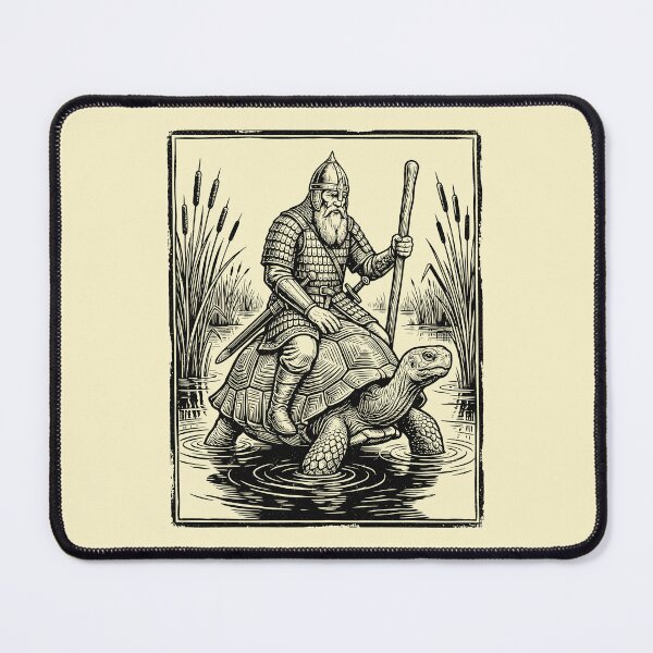 Item preview, Knight Riding Turtle Medieval Warrior Fantasy designed and sold by Y-Vibes.