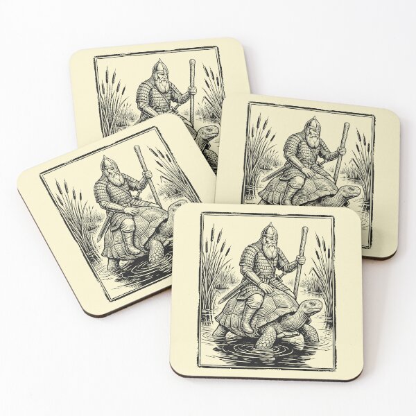 Item preview, Knight Riding Turtle Medieval Warrior Fantasy designed and sold by Y-Vibes.