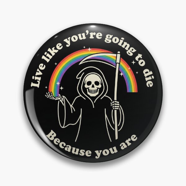 Item preview, Funny Grim Reaper Rainbow Dark Humor Sarcastic Ironic Quote designed and sold by rediscoveredapp.