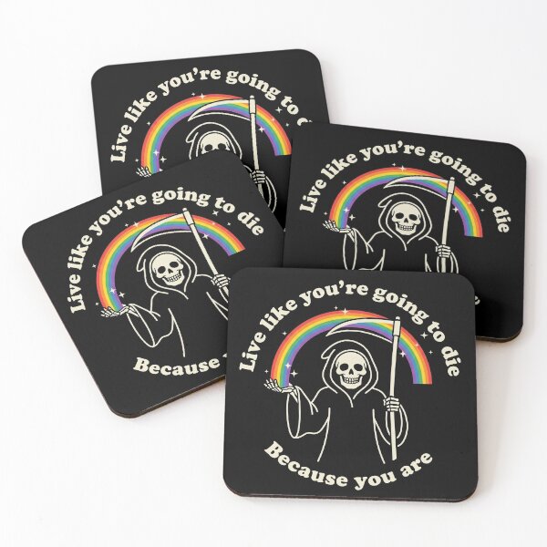 Item preview, Funny Grim Reaper Rainbow Dark Humor Sarcastic Ironic Quote designed and sold by rediscoveredapp.