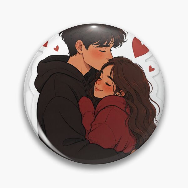 Item preview, Cute Romantic Couple Hug Sticker designed and sold by DoodlesRP.