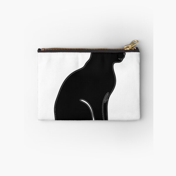 Item preview, Minimalist Sitting Feline Wall Art - White Double Outline Cat Print - Elegant Pet Profile Silhouette designed and sold by BestChoiceService.