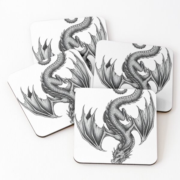 Item preview, Shadow Wyvern Dragon – Dark Fantasy Flying Dragon Gothic Illustration designed and sold by DragonSerpent Ink.