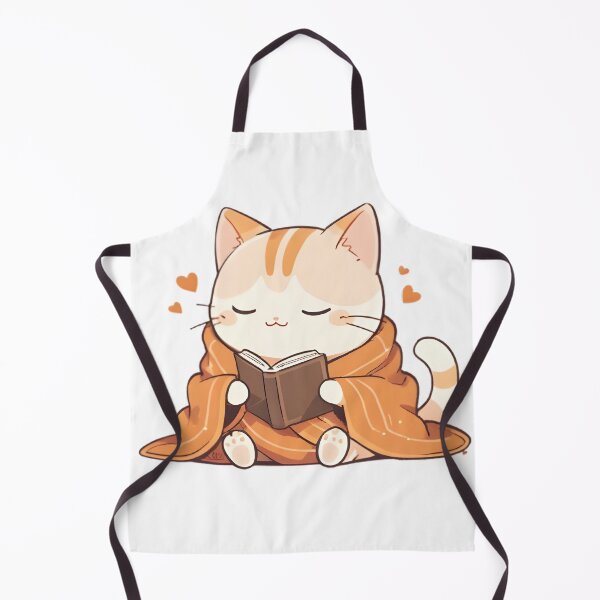 Item preview, Cozy Reading Cat — Kawaii Bookish Cat Sticker designed and sold by tommysworks.