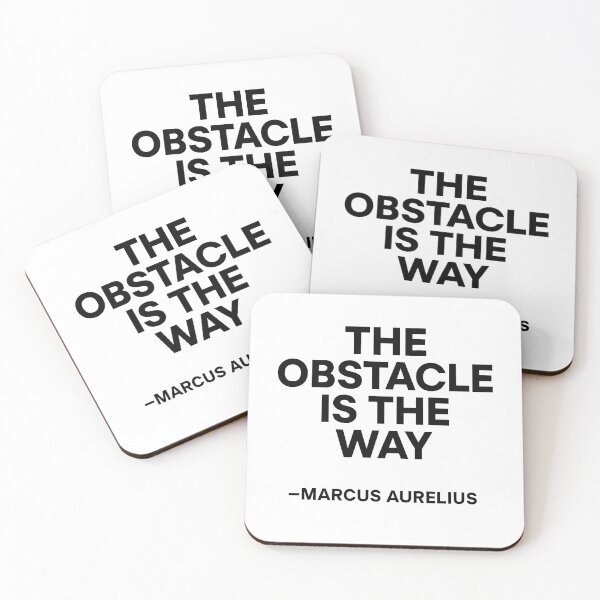 Item preview, The Obstacle Is The Way Marcus Aurelius Stoic Quote (Black Font) designed and sold by TshirtsLabs.