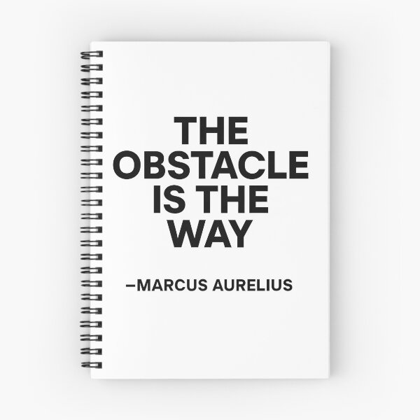 Item preview, The Obstacle Is The Way Marcus Aurelius Stoic Quote (Black Font) designed and sold by TshirtsLabs.