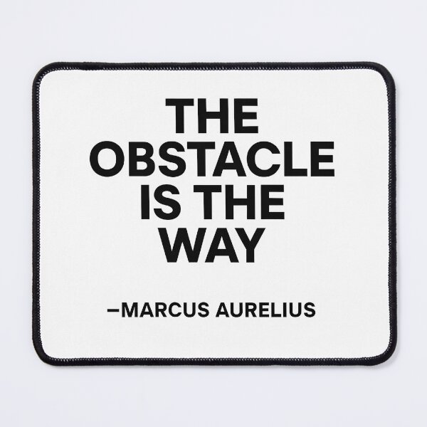 Item preview, The Obstacle Is The Way Marcus Aurelius Stoic Quote (Black Font) designed and sold by TshirtsLabs.