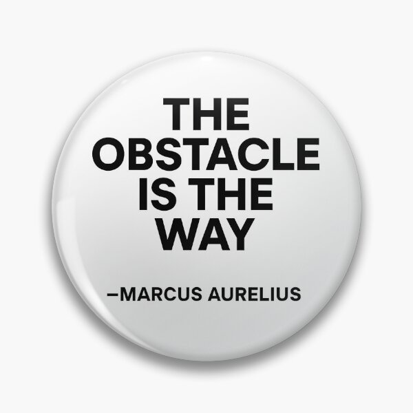 Item preview, The Obstacle Is The Way Marcus Aurelius Stoic Quote (Black Font) designed and sold by TshirtsLabs.