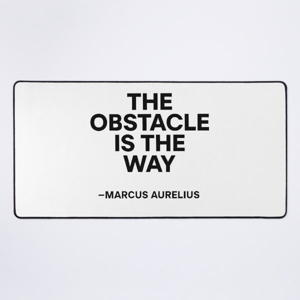 Item preview, The Obstacle Is The Way Marcus Aurelius Stoic Quote (Black Font) designed and sold by TshirtsLabs.
