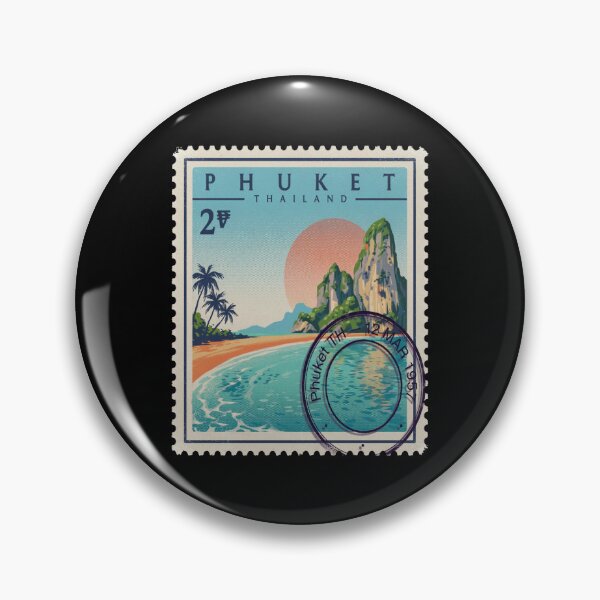 Item preview, Phuket Thailand Coastal Postage Stamp Travel Sticker designed and sold by stickercuffs.