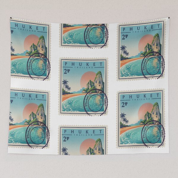 Item preview, Phuket Thailand Coastal Postage Stamp Travel Sticker designed and sold by stickercuffs.