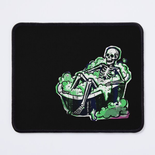Item preview, Skeleton Bath - Risograph Print designed and sold by FoxLab Studio.