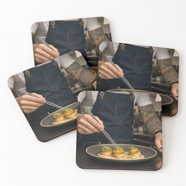 Item preview, chef plating perfect scallops designed and sold by psychoshadow.