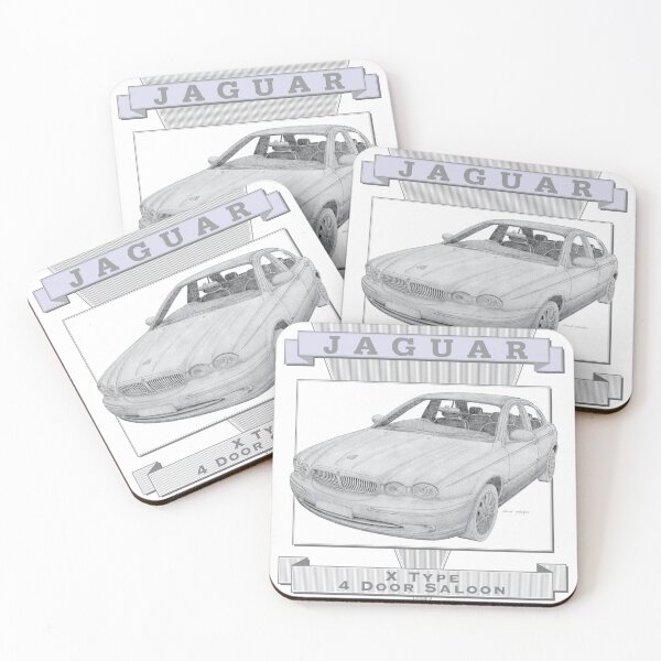 Artikelvorschau, Jaguar X-Type 4-türige Limousine, handgezeichnet entworfen und verkauft von Classic Car Art Drawings.