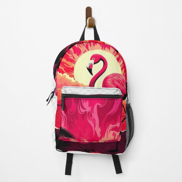 Item preview, Retro Flamingo Sunset Wall Art | Tropical Palm Beach Aesthetic | Vaporwave Nature Print designed and sold by GalleryPeak.