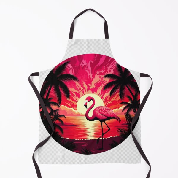 Item preview, Retro Flamingo Sunset Wall Art | Tropical Palm Beach Aesthetic | Vaporwave Nature Print designed and sold by GalleryPeak.