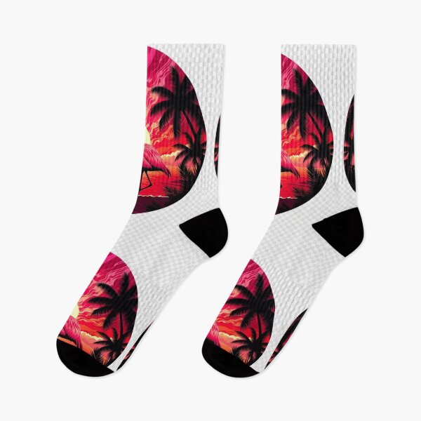 Item preview, Retro Flamingo Sunset Wall Art | Tropical Palm Beach Aesthetic | Vaporwave Nature Print designed and sold by GalleryPeak.
