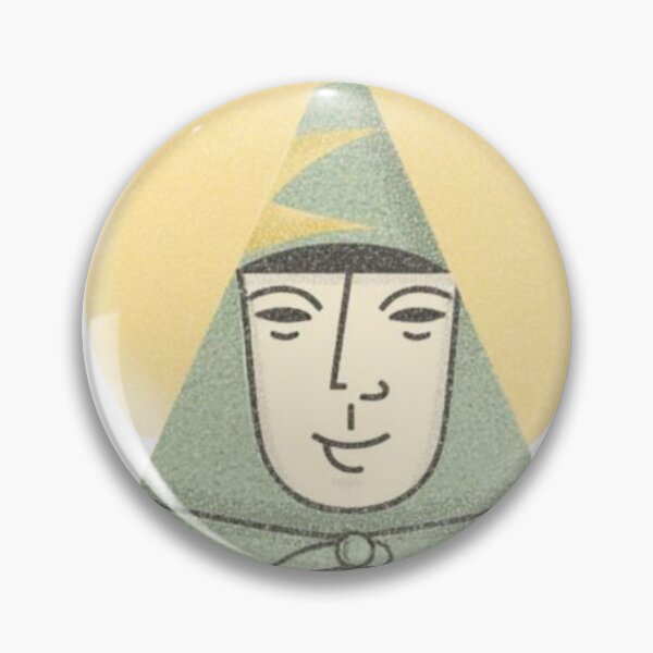 Item preview, Smiling Wizard in Pointed Hat Retro Illustration designed and sold by MoonAndMossStudio.