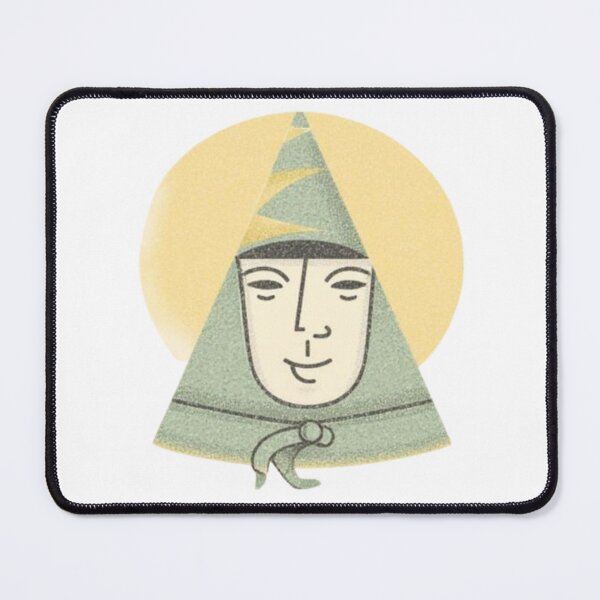 Item preview, Smiling Wizard in Pointed Hat Retro Illustration designed and sold by MoonAndMossStudio.