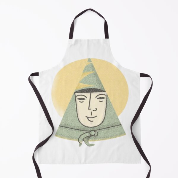 Item preview, Smiling Wizard in Pointed Hat Retro Illustration designed and sold by MoonAndMossStudio.