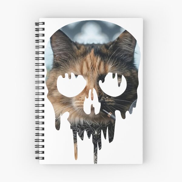 Item preview, Gothic Melting Skull Cat Art designed and sold by Violet-Forge.