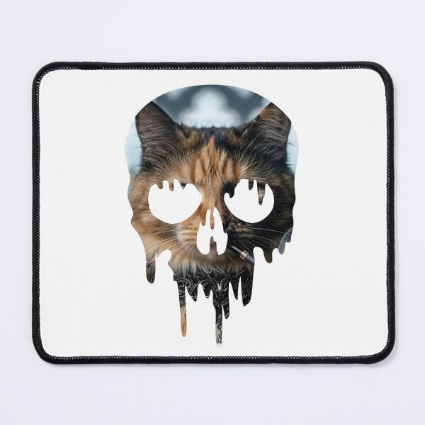 Item preview, Gothic Melting Skull Cat Art designed and sold by Violet-Forge.