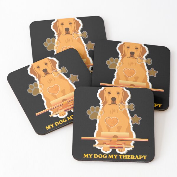 Item preview, My Dog My Therapy Vintage Retro Dog Lover Design | Funny Dog Mom Gift designed and sold by Meharshop.