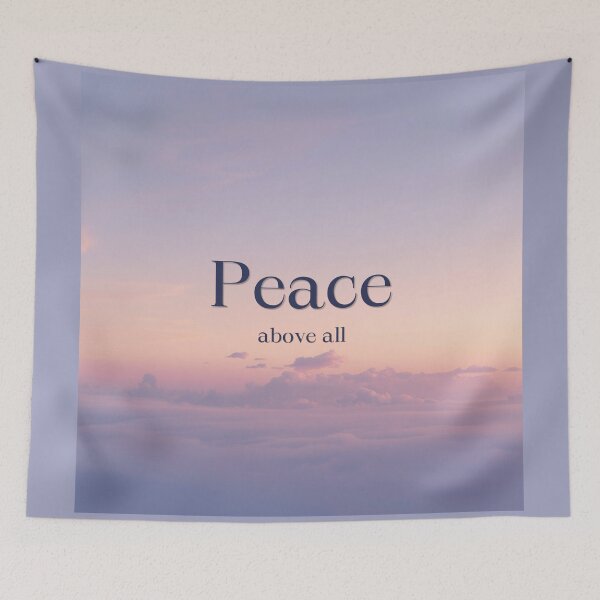 Item preview, Peace Over Everything – Spiritual Self Care Quote Art   designed and sold by CosmicQuietLab.