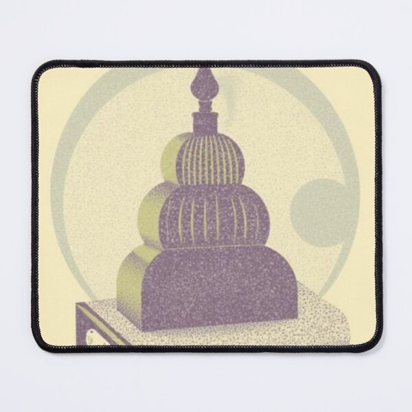 Item preview, Surreal Temple Machine Vintage Grain Illustration designed and sold by MoonAndMossStudio.